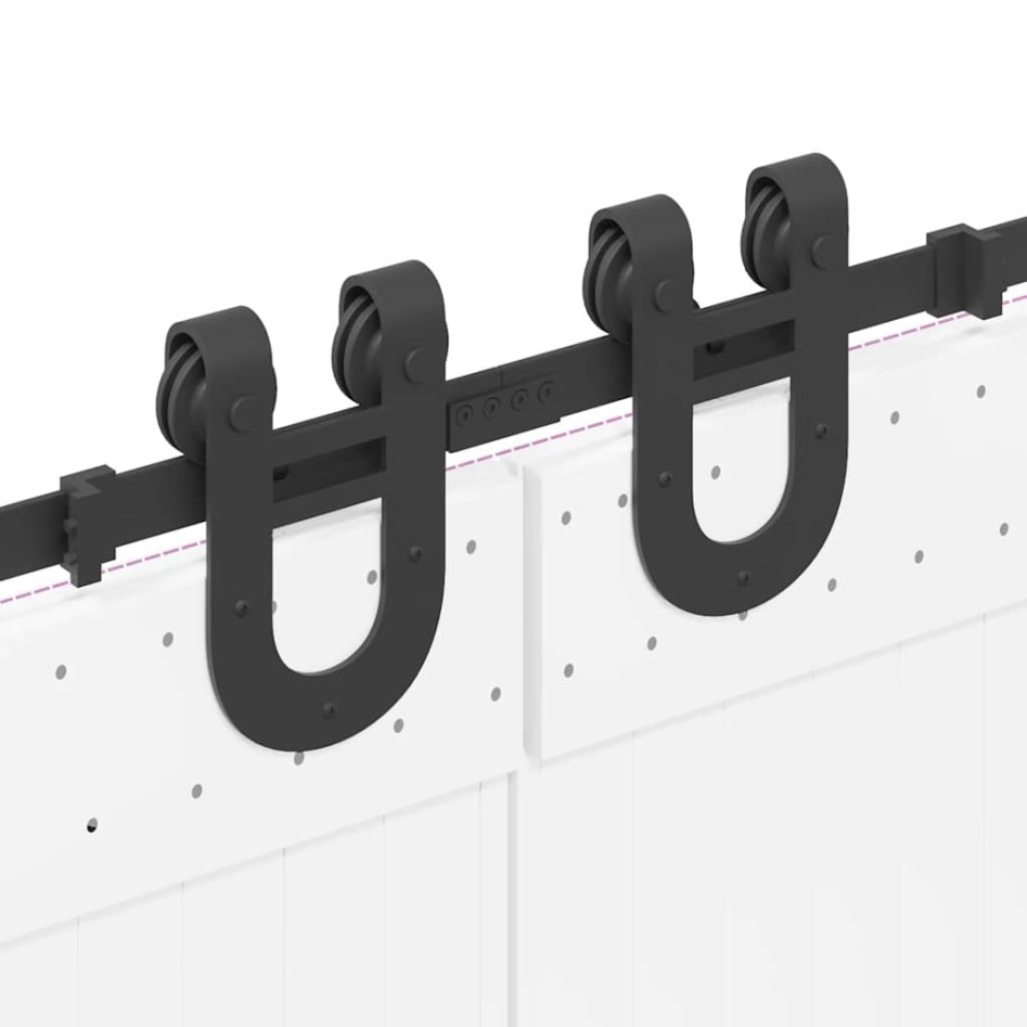 Kit de herrajes para puertas correderas acero negro 400