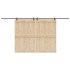Kit de herrajes para puertas correderas acero negro 427