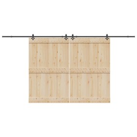 Kit de herrajes para puertas correderas acero negro 427