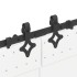 Kit de herrajes para puertas correderas acero negro 427