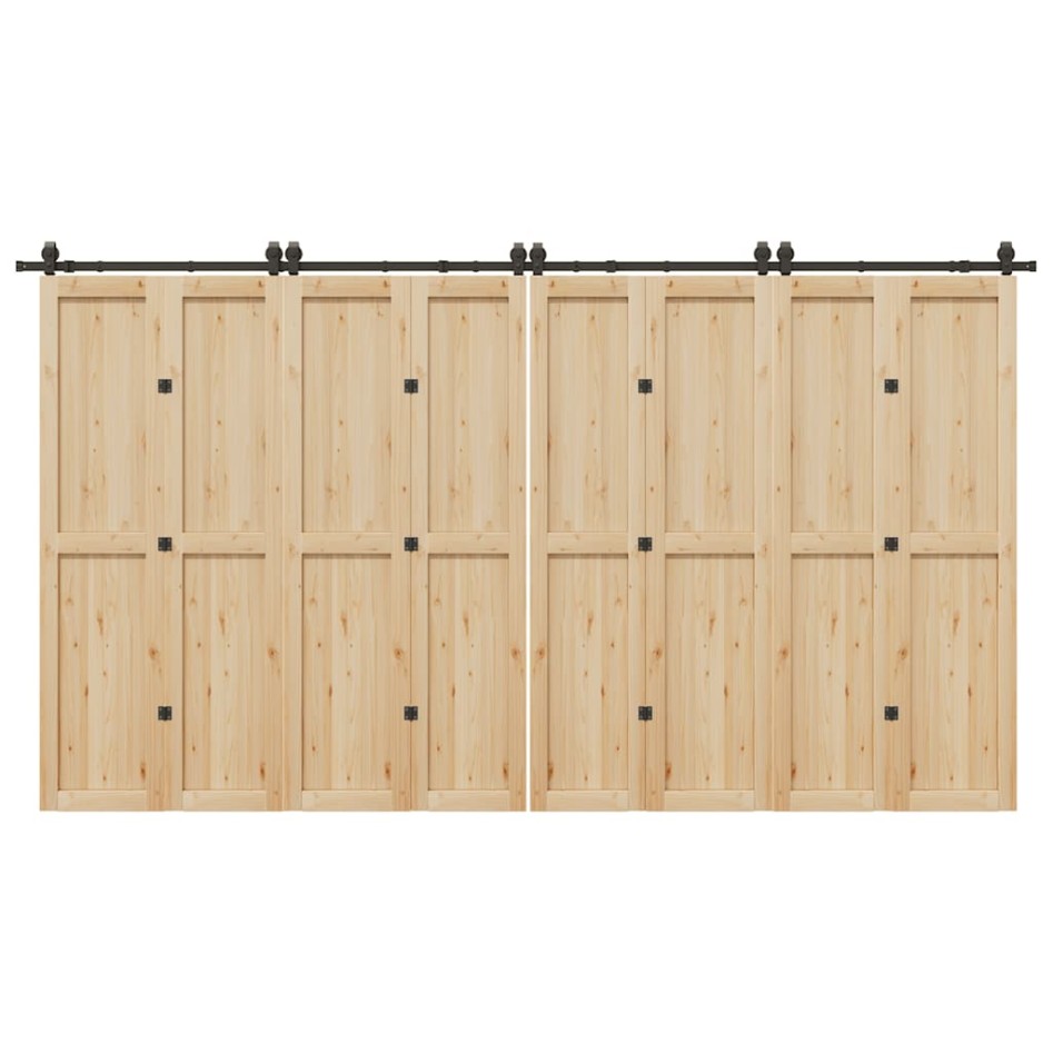 Kit de herrajes para puertas correderas acero negro 400