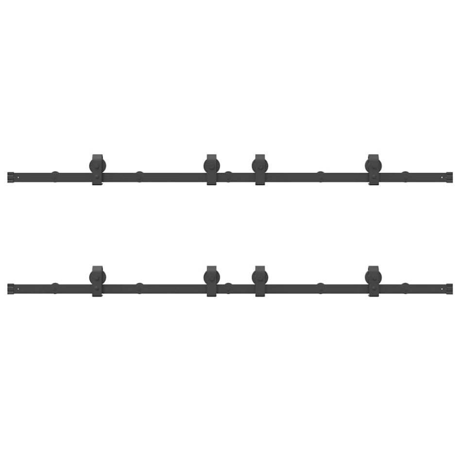 Kit de herrajes para puertas correderas acero negro 400