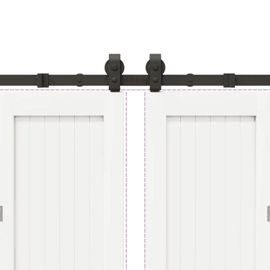 Kit de herrajes para puertas correderas acero negro 400