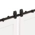 Kit de herrajes para puertas correderas acero negro 400