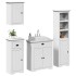 Juego de muebles de baño BODO 4 pzas madera maciza pino