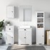 Juego de muebles de baño BODO 4 pzas madera maciza pino