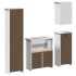 Juego de muebles de baño BODO 4 pzas madera maciza pino