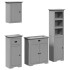 Juego de muebles de baño BODO 4 pzas madera maciza pino
