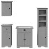 Juego de muebles de baño BODO 4 pzas madera maciza pino