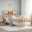 Estructura de cama sin colchón madera maciza de pino 90x190 cm