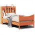 Estructura de cama sin colchón madera maciza marrón 90x190