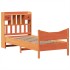 Estructura de cama sin colchón madera maciza marrón 90x190