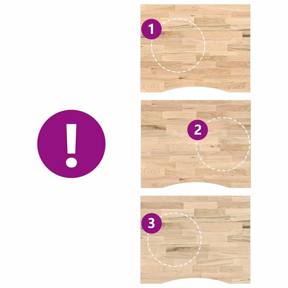 Tablero escritorio rectangular madera maciza roble sin