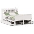 Cama con estantería sin colchón madera maciza blanca 140x190