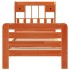 Cama con estantería sin colchón madera maciza marrón 75x190