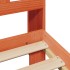 Cama con estantería sin colchón madera maciza marrón 140x190