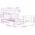 Cama con estantería sin colchón madera maciza marrón 140x200
