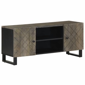 Mueble de TV madera maciza de mango negro 105x33x46