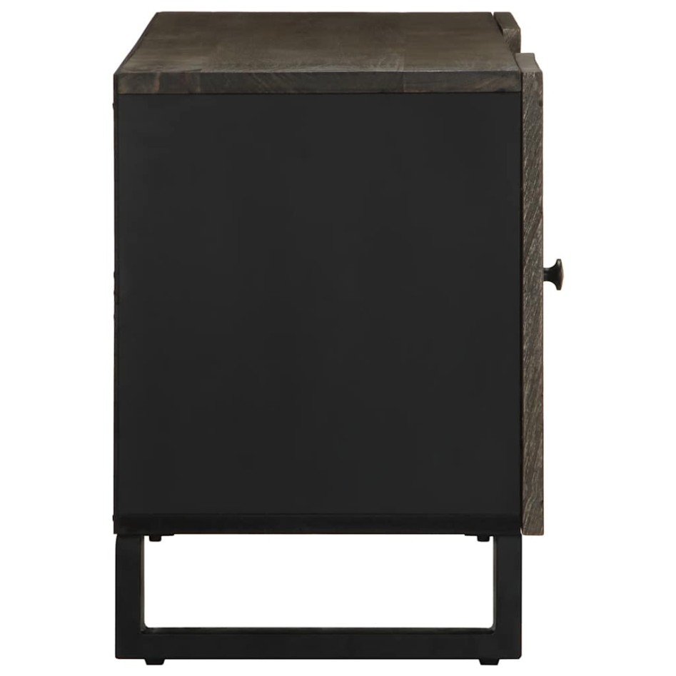Mueble de TV madera maciza de mango negro 105x33x46