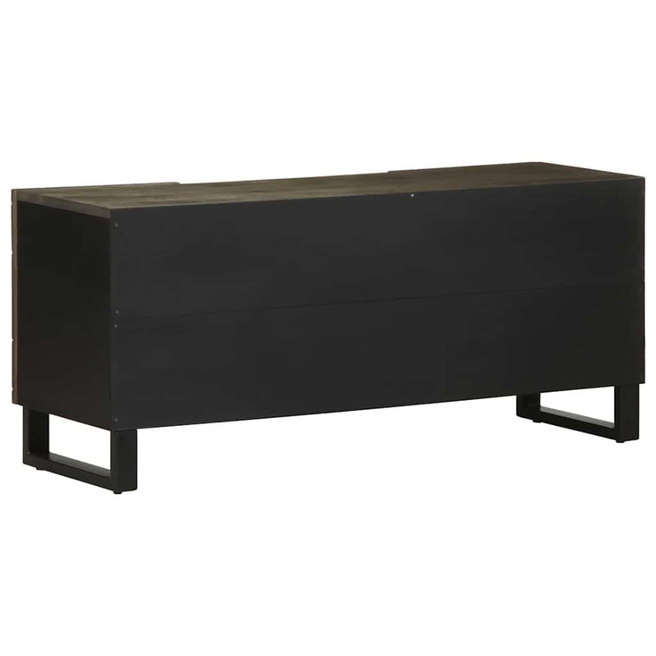 Mueble de TV madera maciza de mango negro 105x33x46