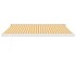 Toldo retráctil aluminio y tela blanco y amarillo 3x2,5