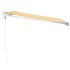 Toldo retráctil aluminio y tela blanco y amarillo 3x2,5