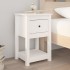 Mesitas de noche 2 uds madera maciza pino blanco 40x35x61,5