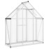 Invernadero con marco base aluminio plateado 169x58x195