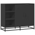 Aparador de madera de ingeniería negro 92x35x76