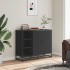 Aparador de madera de ingeniería negro 92x35x76