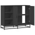 Aparador de madera de ingeniería negro 92x35x76