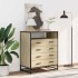 Cajonera de madera contrachapada roble sonoma 70x41x83,5
