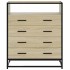 Cajonera de madera contrachapada roble sonoma 70x41x83,5