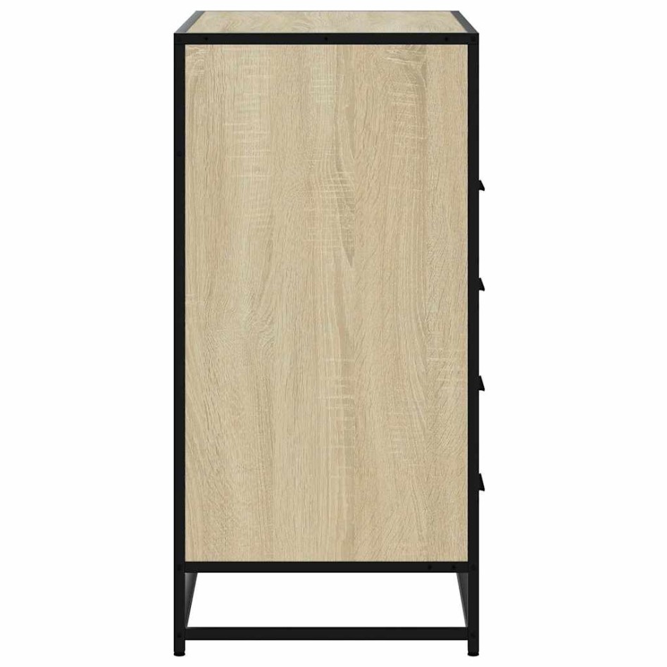 Cajonera de madera contrachapada roble sonoma 70x41x83,5