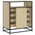 Cajonera de madera contrachapada roble sonoma 70x41x83,5