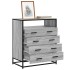 Cajonera de madera contrachapada gris sonoma 70x41x83,5