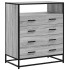 Cajonera de madera contrachapada gris sonoma 70x41x83,5