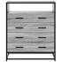Cajonera de madera contrachapada gris sonoma 70x41x83,5