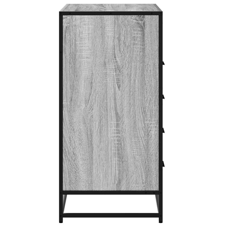 Cajonera de madera contrachapada gris sonoma 70x41x83,5