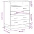 Cajonera de madera contrachapada gris sonoma 70x41x83,5
