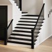 Peldaños de escalera 4 uds madera maciza roble marrón oscuro