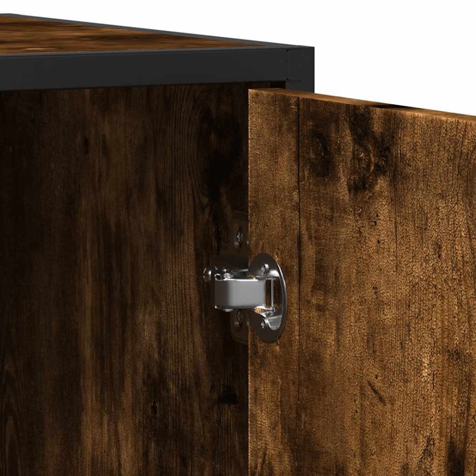 Aparador madera de ingeniería roble ahumado 94x35x76