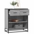 Aparador madera ingeniería gris sonoma 68x35x76