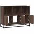 Aparador de madera de ingeniería marrón roble 100x35x76