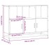 Aparador de madera de ingeniería marrón roble 100x35x76