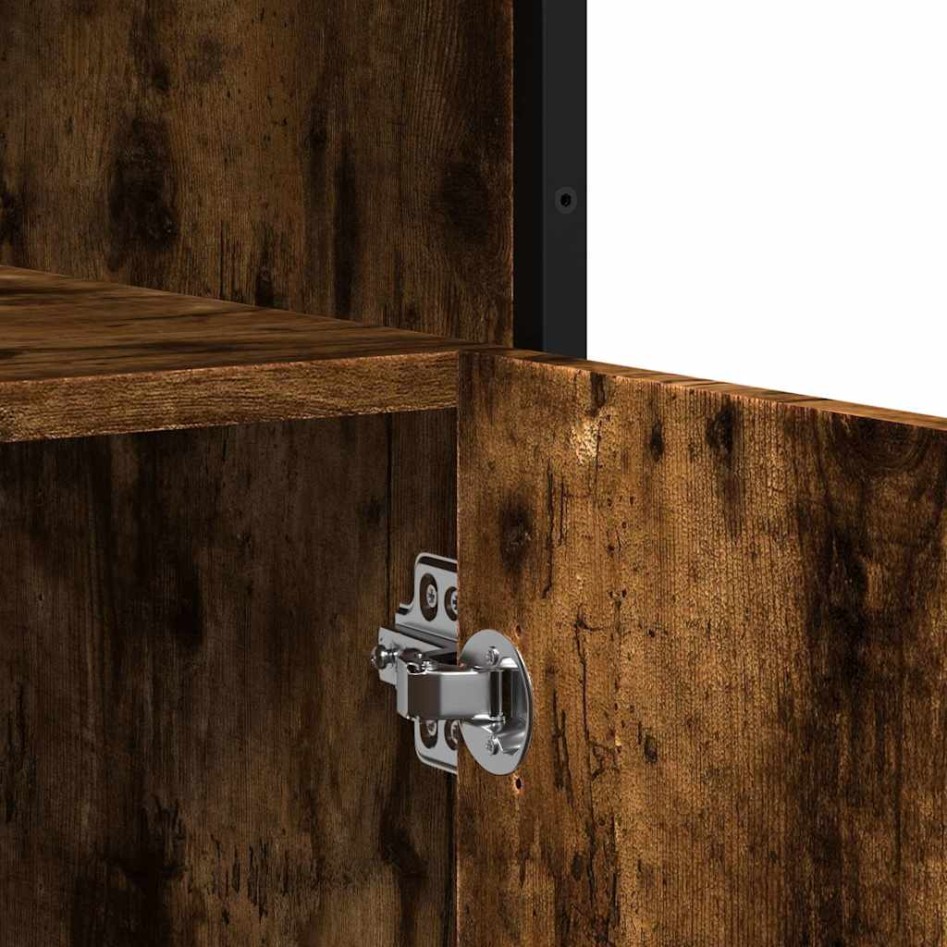 Aparador madera contrachapada color roble ahumado 100x35x76