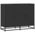 Aparador de madera de ingeniería negro 94x35x76
