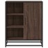 Aparador de madera de ingeniería roble marrón 62x35x76