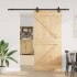 Puerta corredera con herrajes madera maciza de pino 100x210