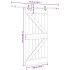Puerta corredera con herrajes madera maciza de pino 100x210